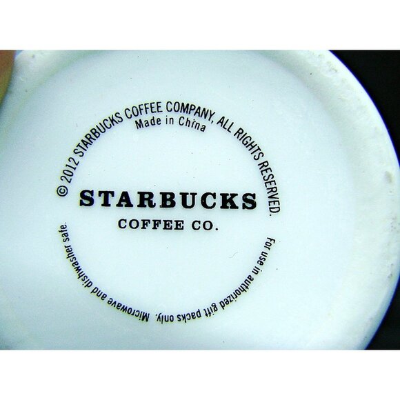 Starbucks 2012 Christmas Holiday Mug Cup White with Red Bulbs Ornaments 13 oz - Picture 6 of 9